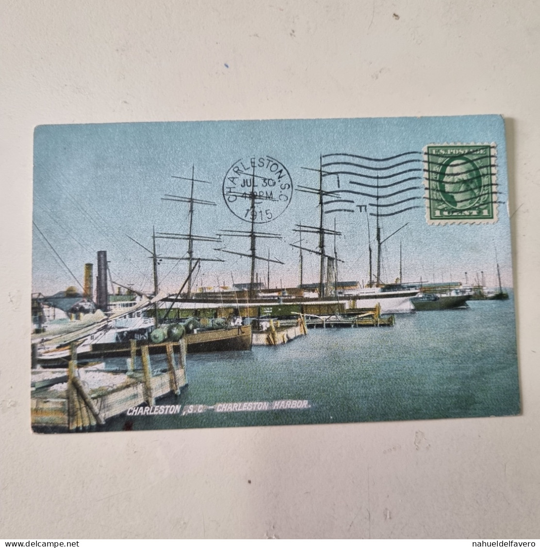Carta Postale Circulèe - USA - 1915 - CHARLESTON, S.C. - Charleston Harbor - Charleston