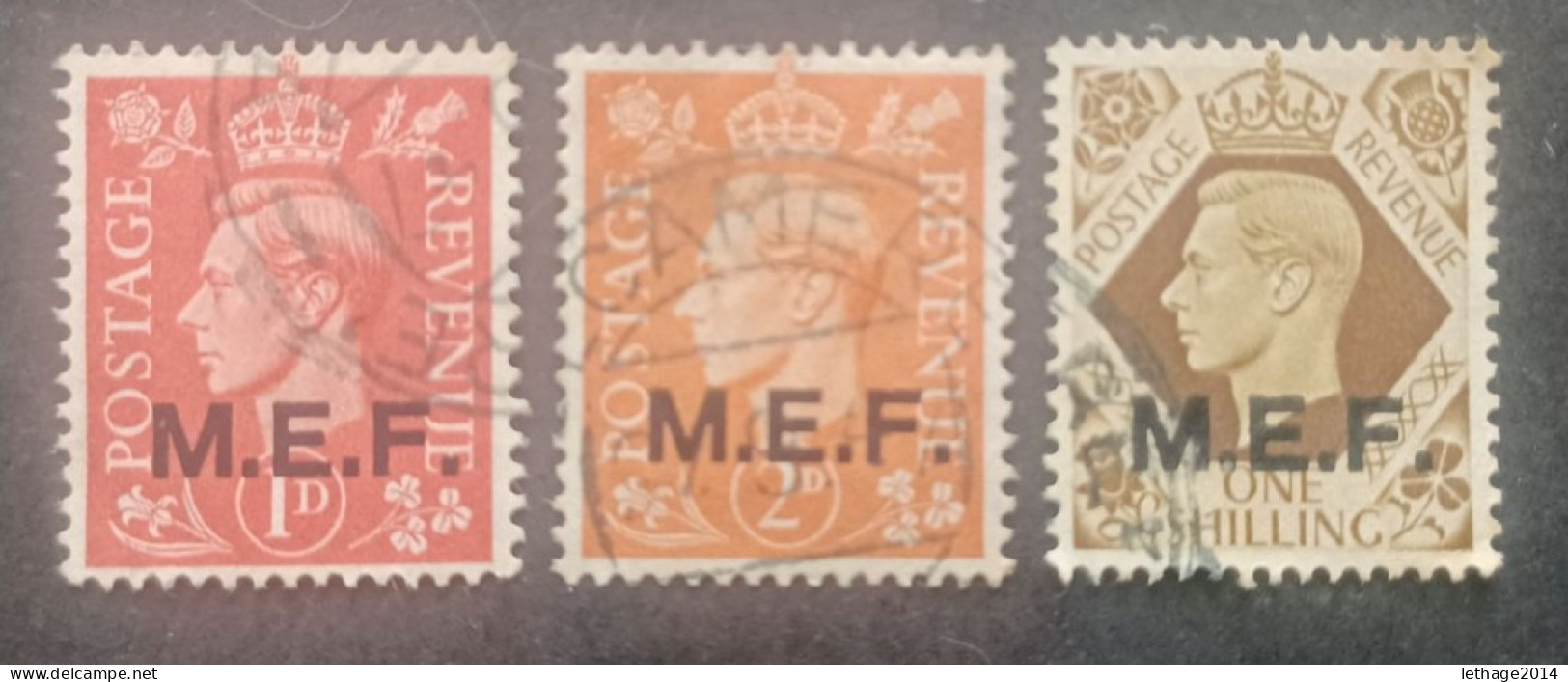BRITISH OCCUPATION MIDDLE EAST FORCES MEF 1943 KING GEORGE VI LONDON ISSUE CAT SASS. N 6-7-13 - British Occ. MEF
