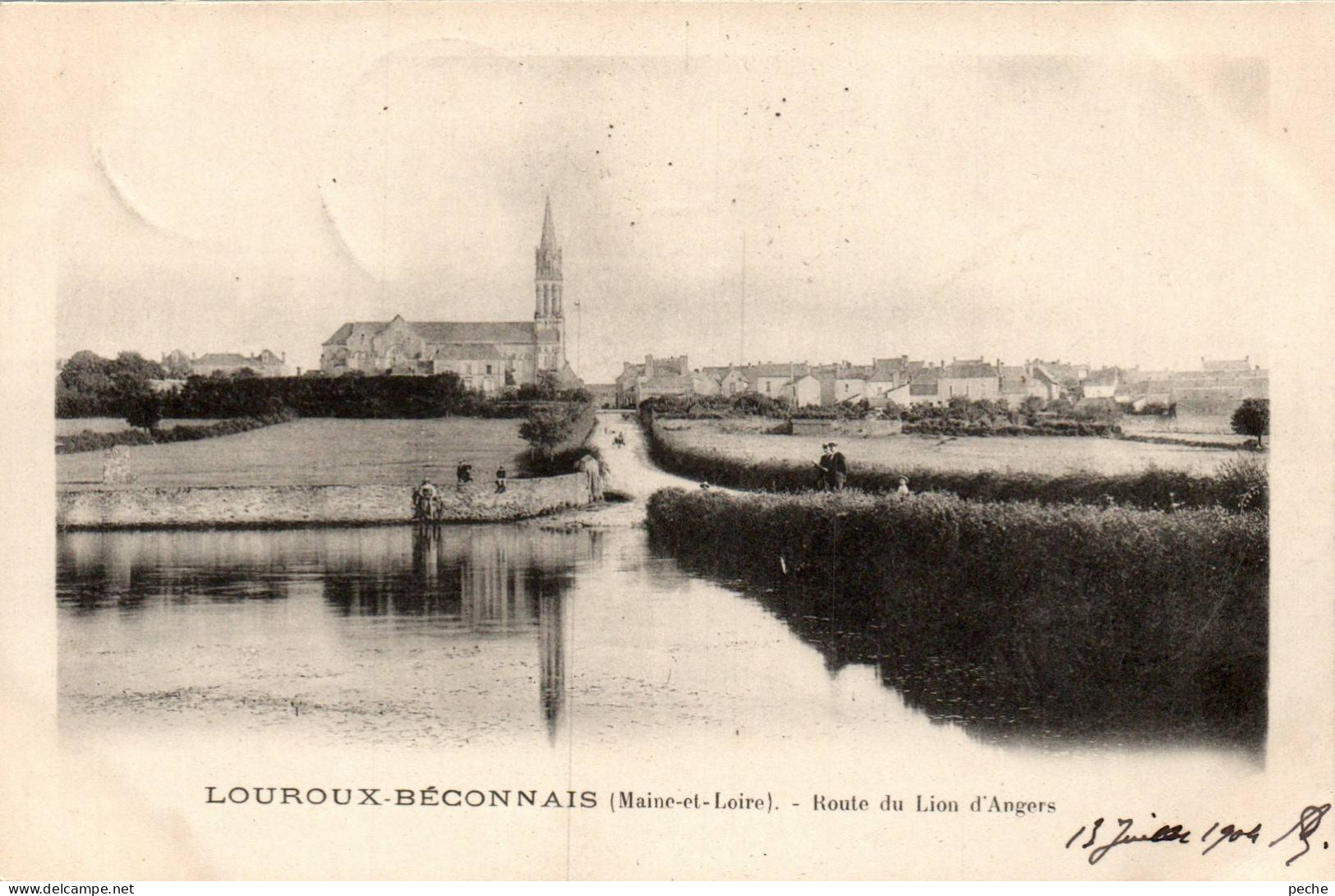N°119725bis -cpa Le Louroux Béconnais -route Du Lion D'Angers- - Le Louroux Beconnais