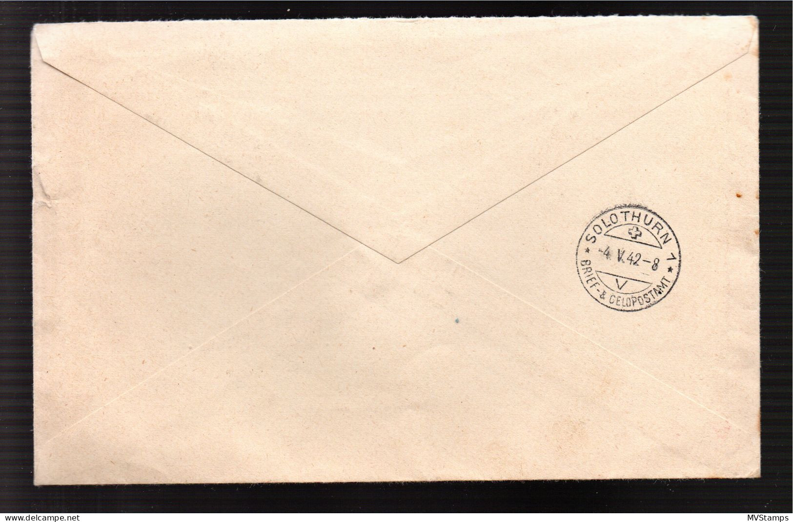 Liechtenstein 1942 Set Duke Of Montford-Werdenberg Stamps (Michel 202/06) Used On Cover (small Tear) - Lettres & Documents