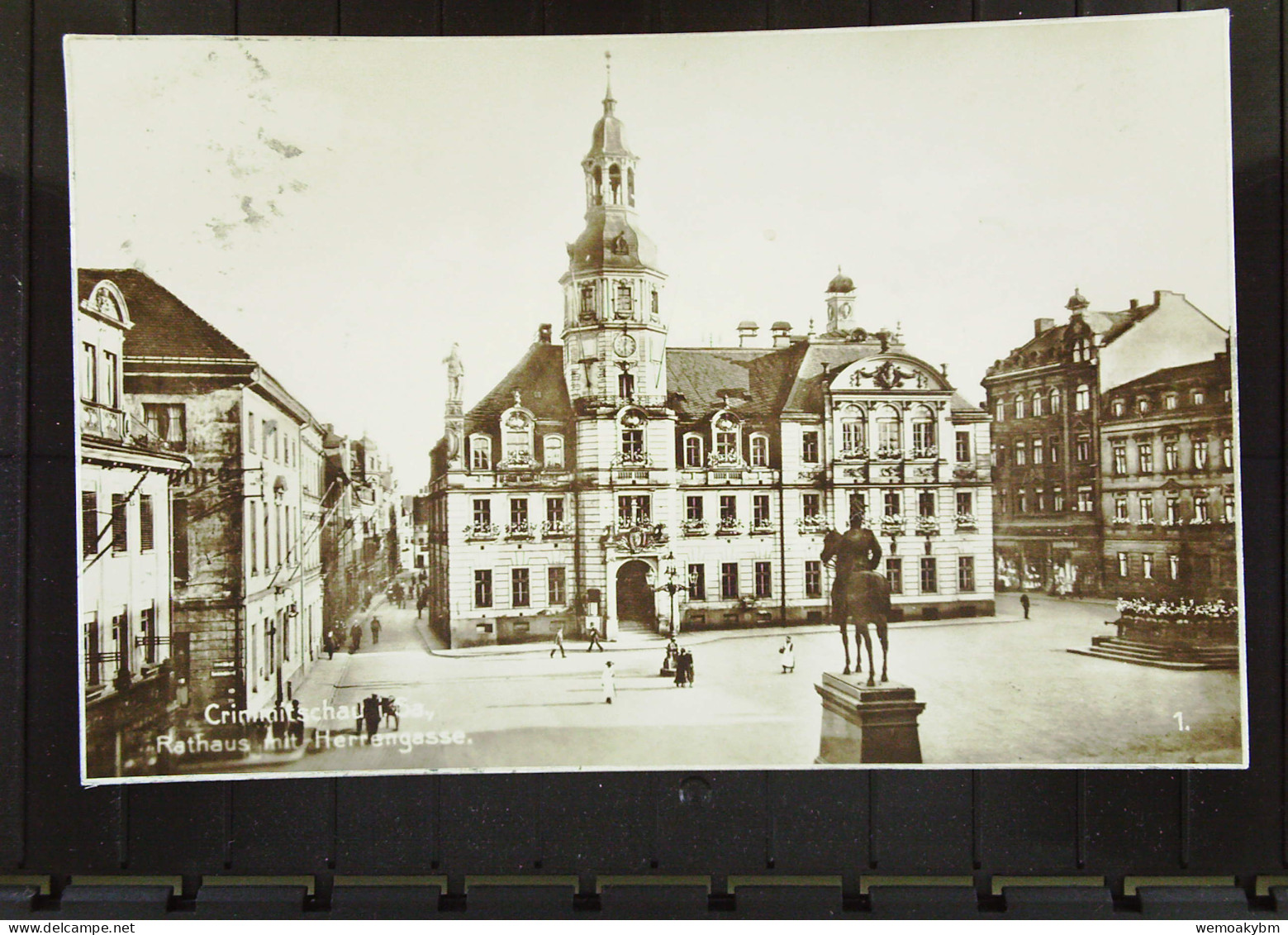 DR: AK Von Crimmitschau, Rathaus Mit Herrengasse Vom 19.10.1925 , Mit 5 Pf. Reichsadler, Knr.: 356 - Crimmitschau