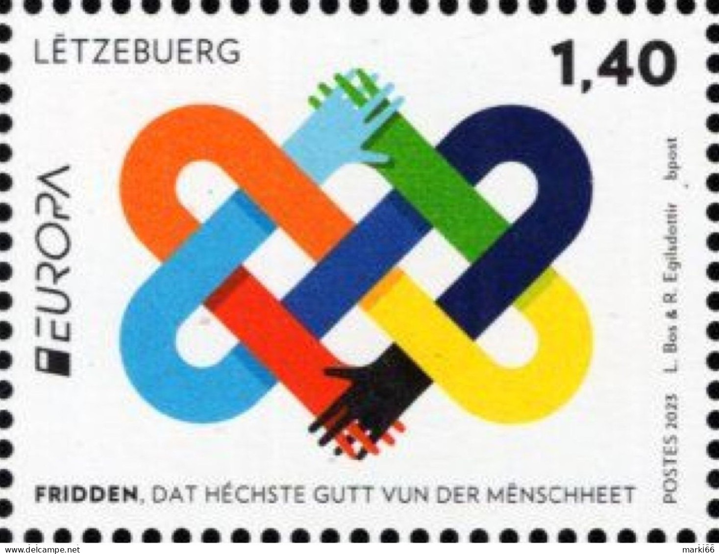 Luxembourg - 2023 - Europa CEPT - Peace - The Highest Value Of Humanity - Mint Stamp - Neufs