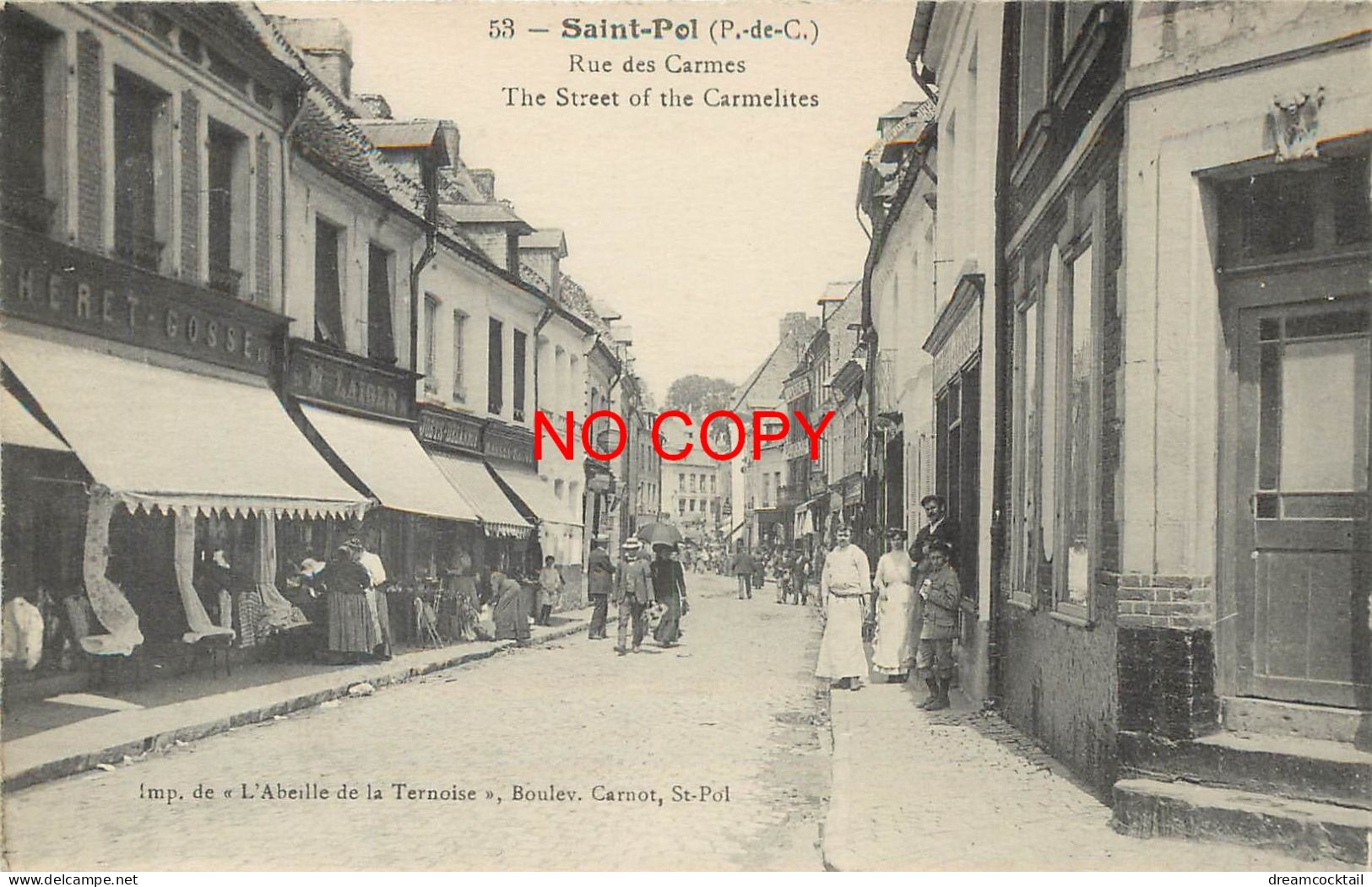 (B&P) 62 SAINT-POL SUR TERNOISE. Commerces Rue Des Carmes (Etat Impeccable Et Vierge) - Samer