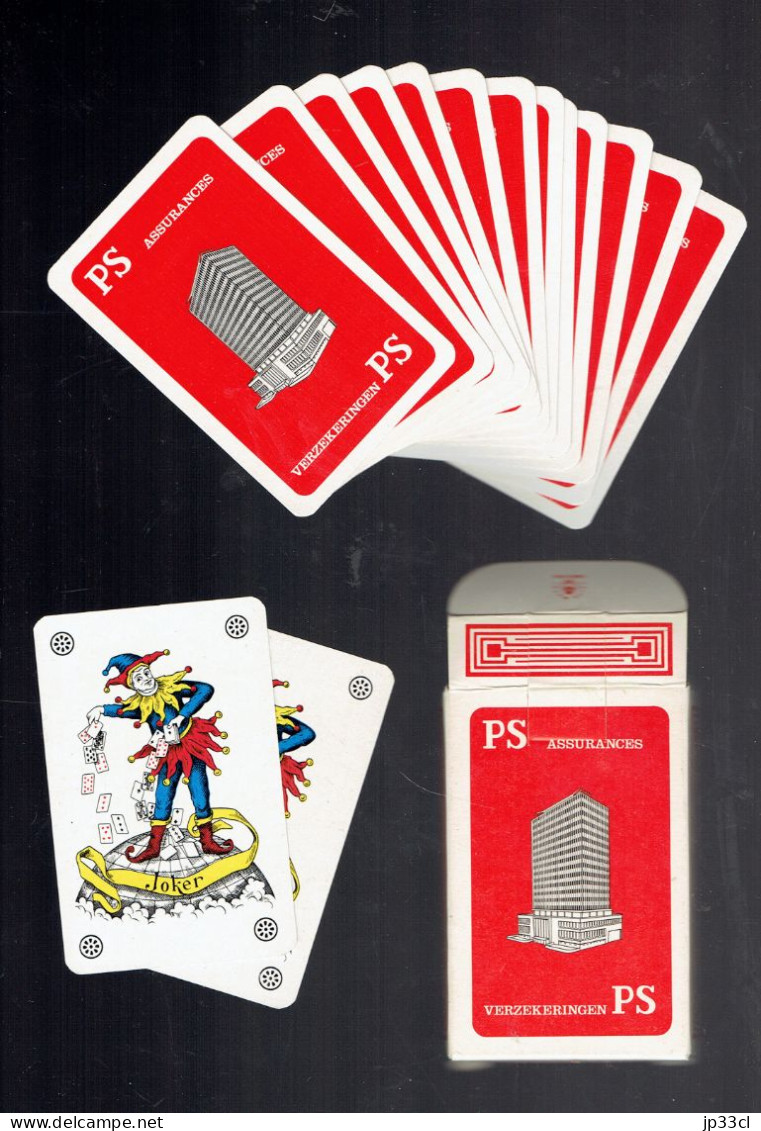 Parti Socialiste - PS Assurances - Verzekeringen : 2 Anciens Jeux De Cartes Complets (52 Cartes + 3 Jokers) - Autres & Non Classés