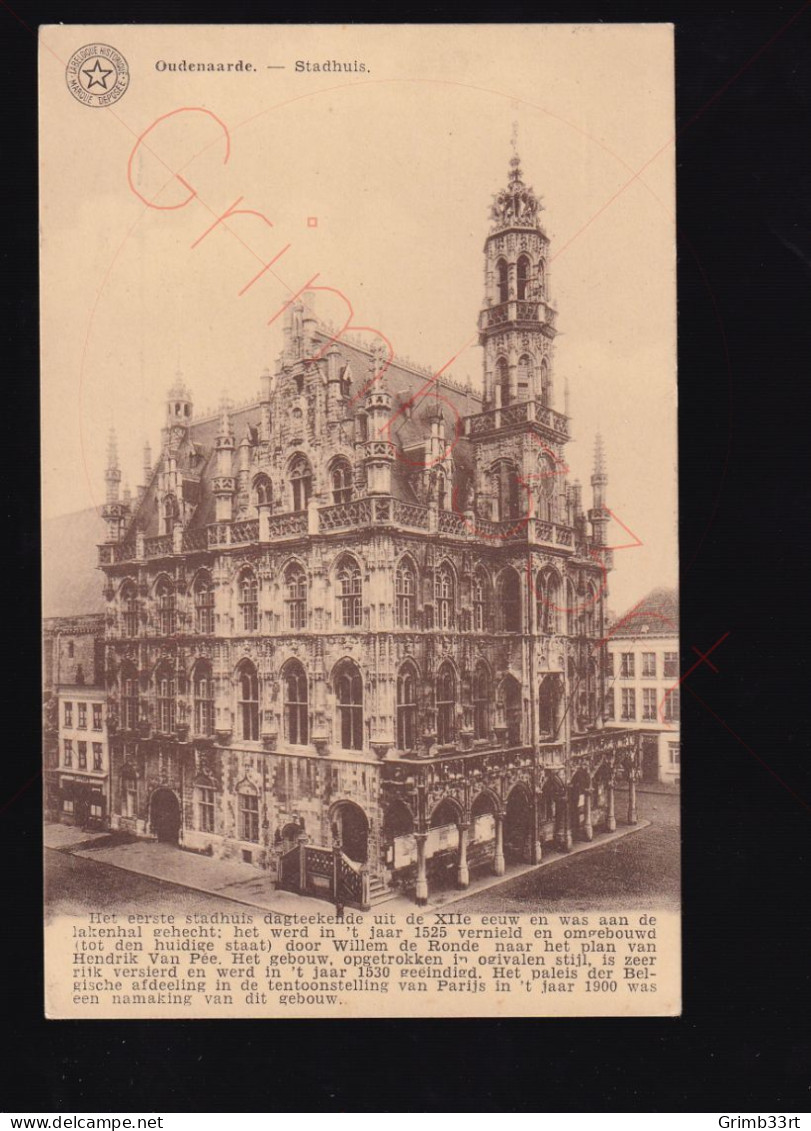 Oudenaarde - Stadhuis - Eerekaart Gemeentescholen Van Gendbrugge (Gent) - Postkaart - Oudenaarde