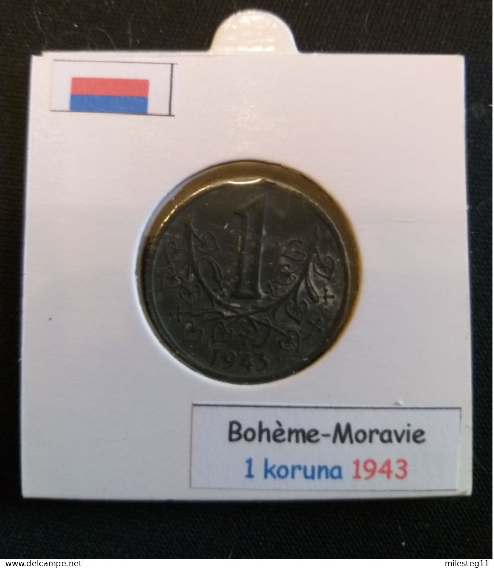 Pièce De 1 Koruna De 1943 (protectorat De Bohême-Moravie) - Tschechische Rep.