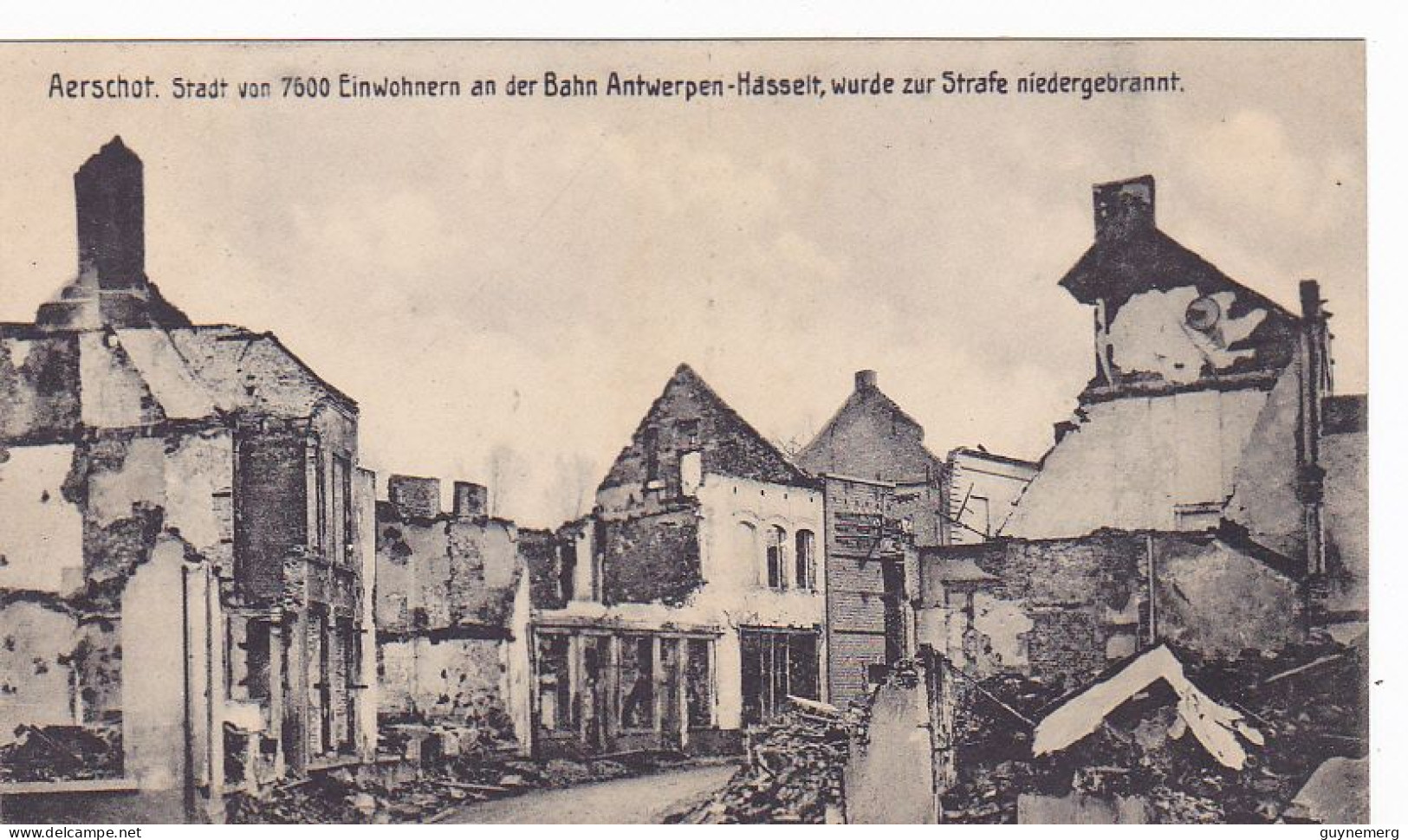 AARSCHOT Ruine  Duitse Kaart 1° W.O. - Aarschot