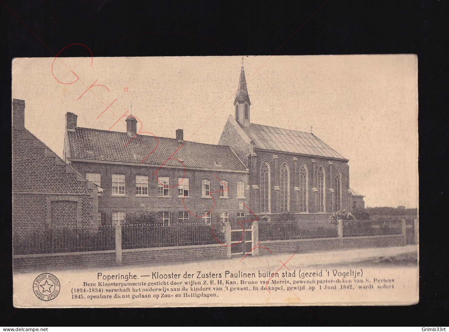 Poperinghe - Klooster Der Zusters Paulinen Buiten Stad (gezeid 't Vogeltje) - Postkaart - Poperinge