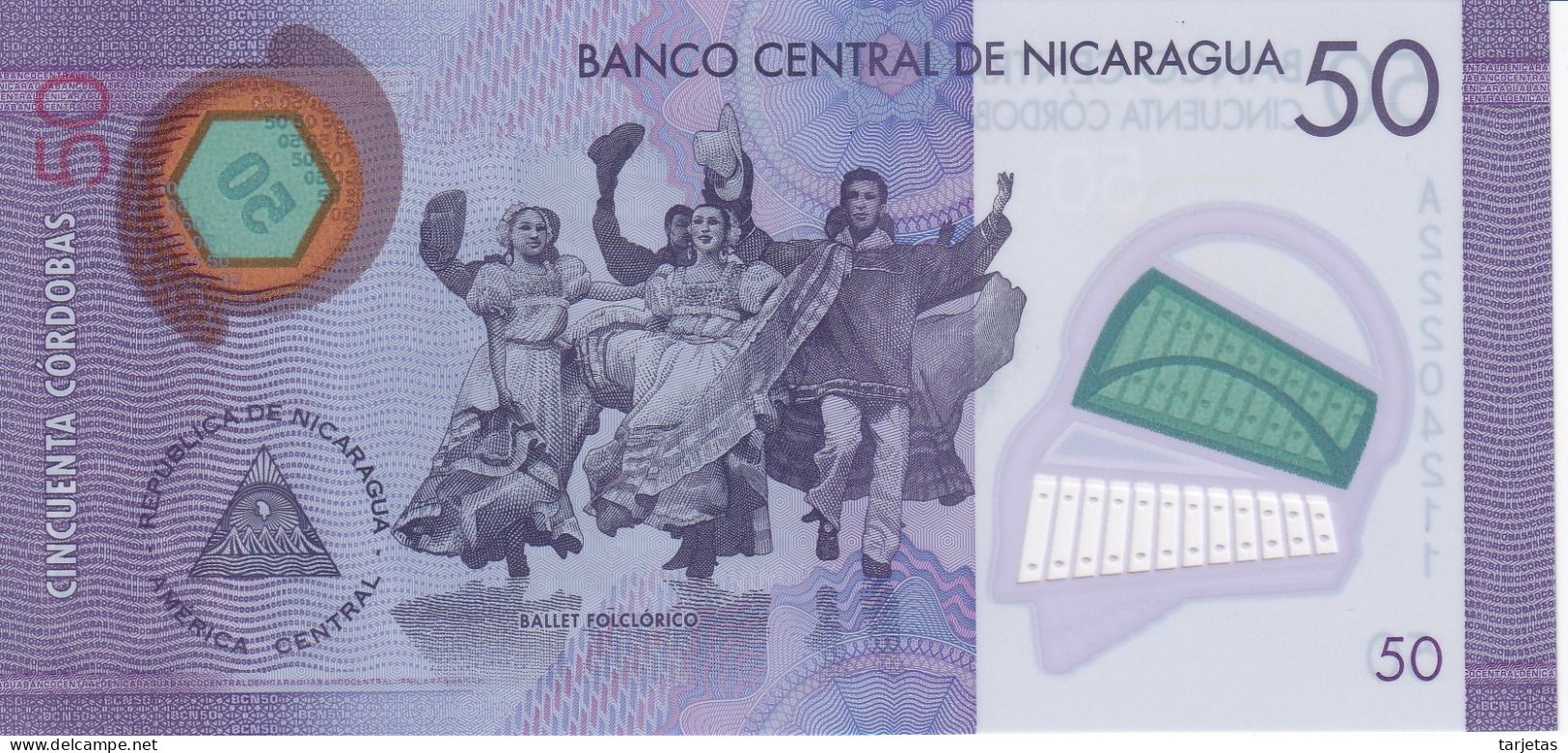 BILLETE DE NICARAGUA DE 50 CORDOBAS DEL AÑO 2014 SIN CIRCULAR (UNC)  (BANK NOTE) - Nicaragua