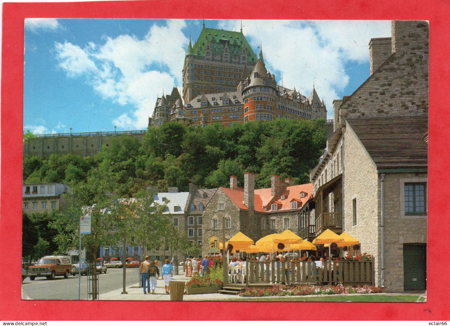 QUEBEC - Le Château Frontenac Dominant La Basse Ville, Vieilles Maisons Dont La "Maison Chevalier CPSM Année 1989 - Québec - La Cité