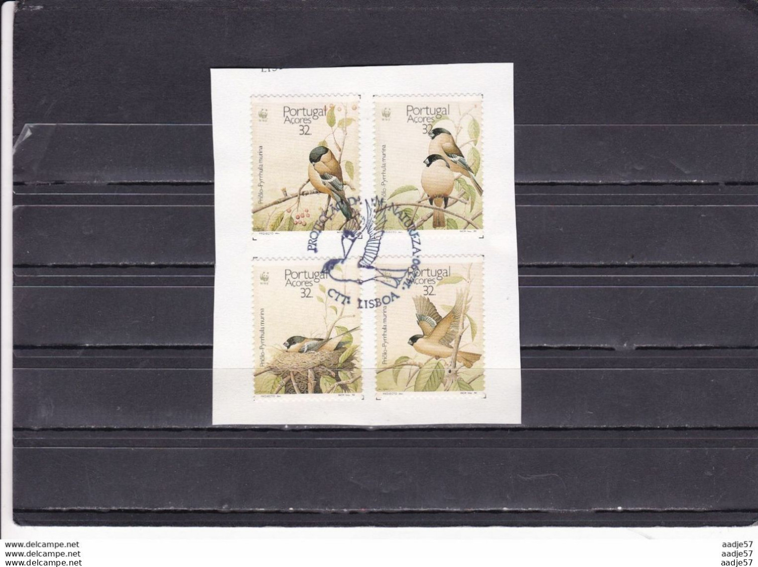 PORTUGAL ACORES 1990 Mi 405-408 , USED FDC Stamp - Moineaux