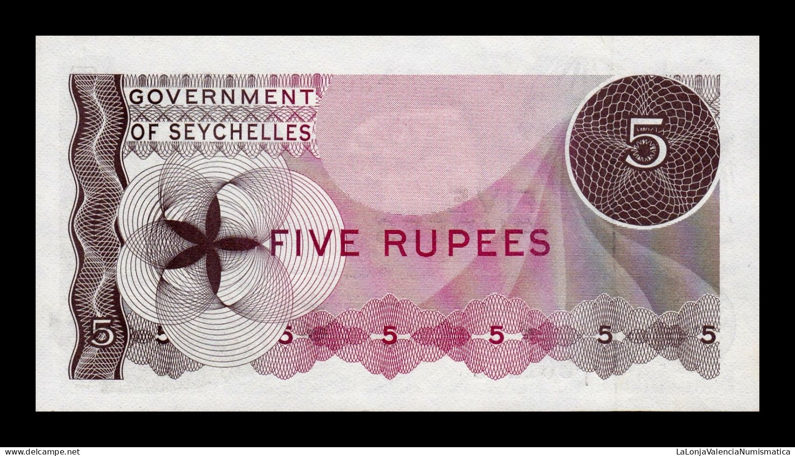 Seychelles 5 Rupees Elizabeth II 1968 Pick 14 Sc Unc - Seychelles