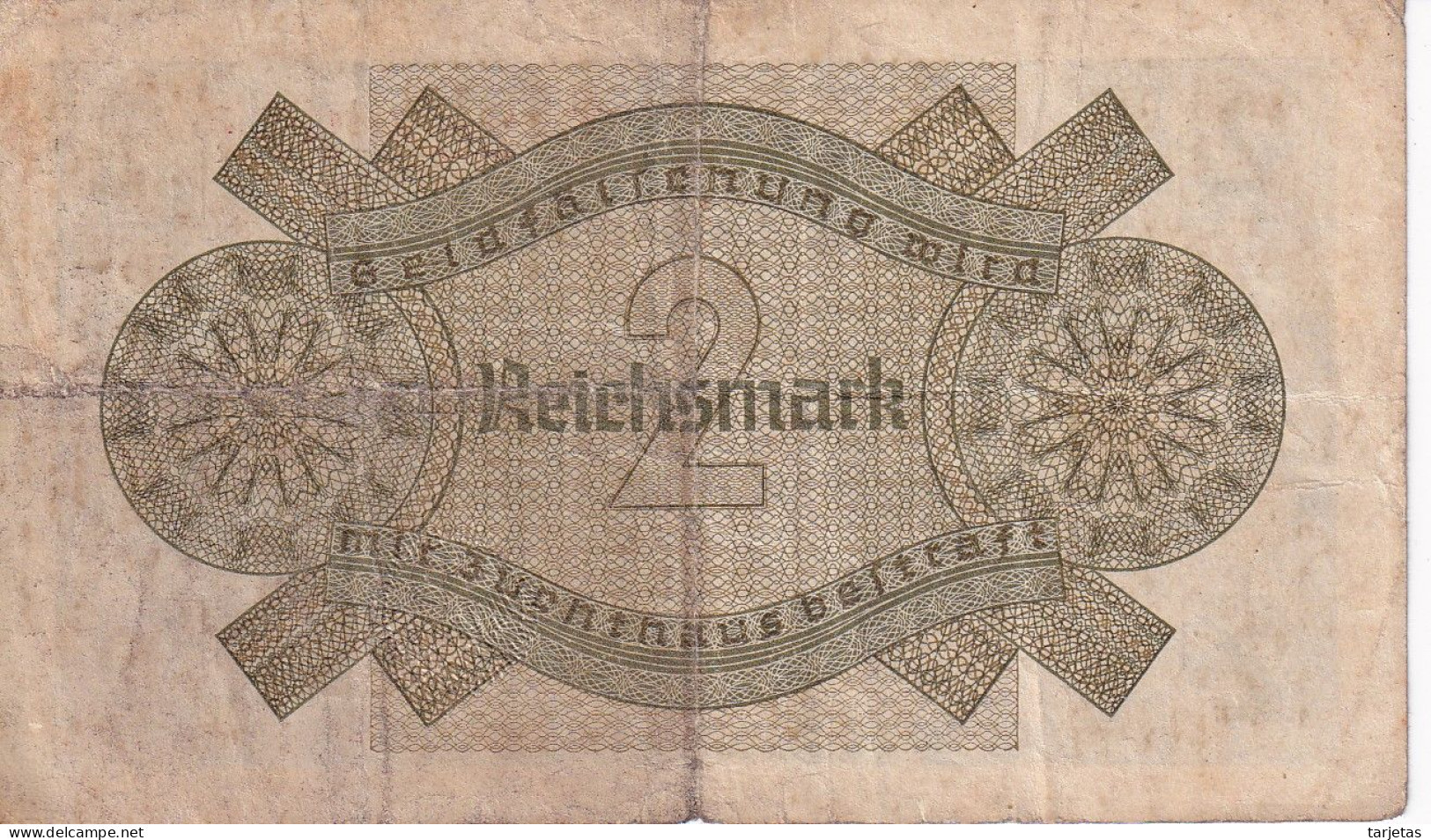 BILLETE DE ALEMANIA DE 2 REICHSMARK DEL AÑO 1939  (BANKNOTE) - Altri & Non Classificati