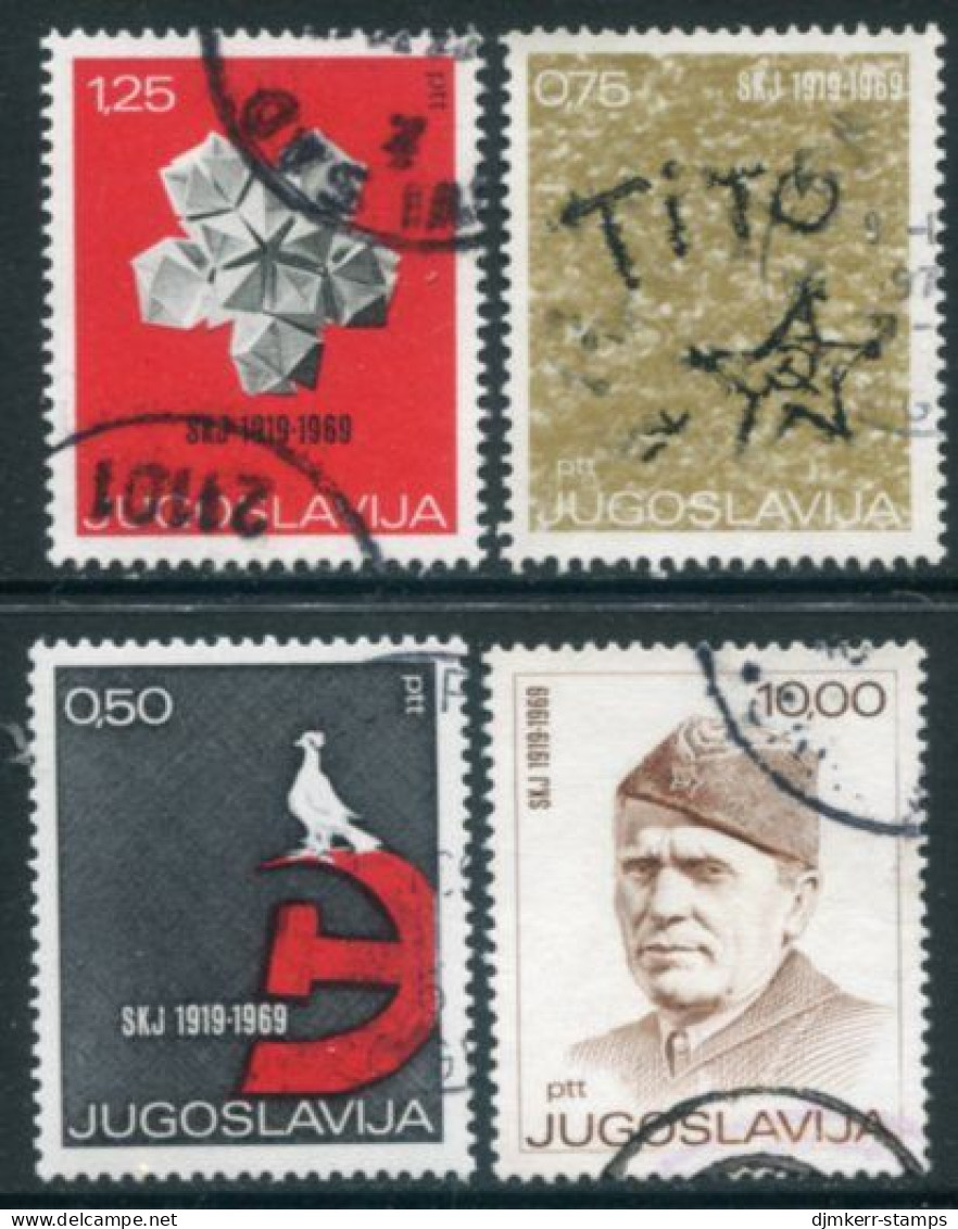 YUGOSLAVIA 1969  League Of Communists 50th Anniversary Used.  Michel 1318-21 - Usados