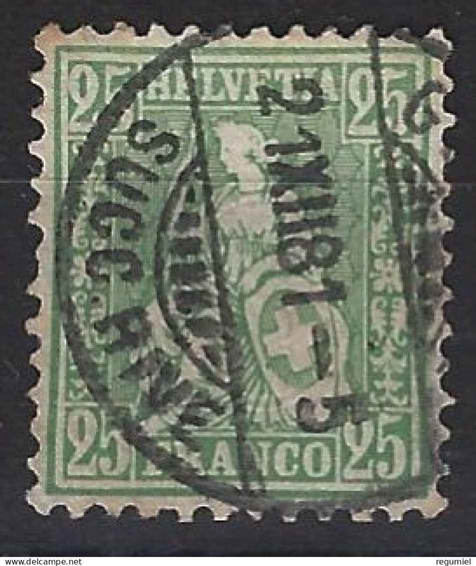 Suiza U   54 (o) Usado. 1881 - 1843-1852 Poste Federali E Cantonali