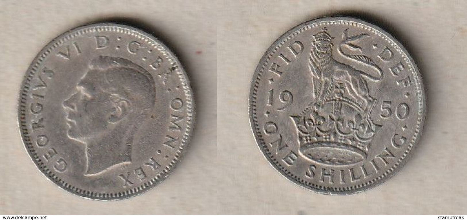 00958) Grossbritannien, 1 Shilling 1950, George VI, Englisch - Andere & Zonder Classificatie