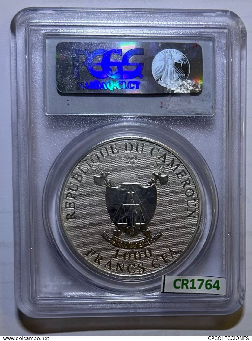 CR1764 MONEDA CAMERÚN 1000 FRANCOS CFA PLATA - Cameroon