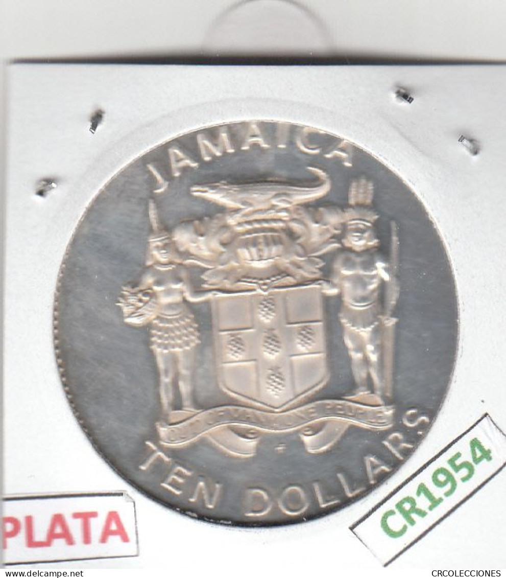 CR1954 MONEDA JAMAICA 10 DÓLARES 1979 PLATA - Jamaique