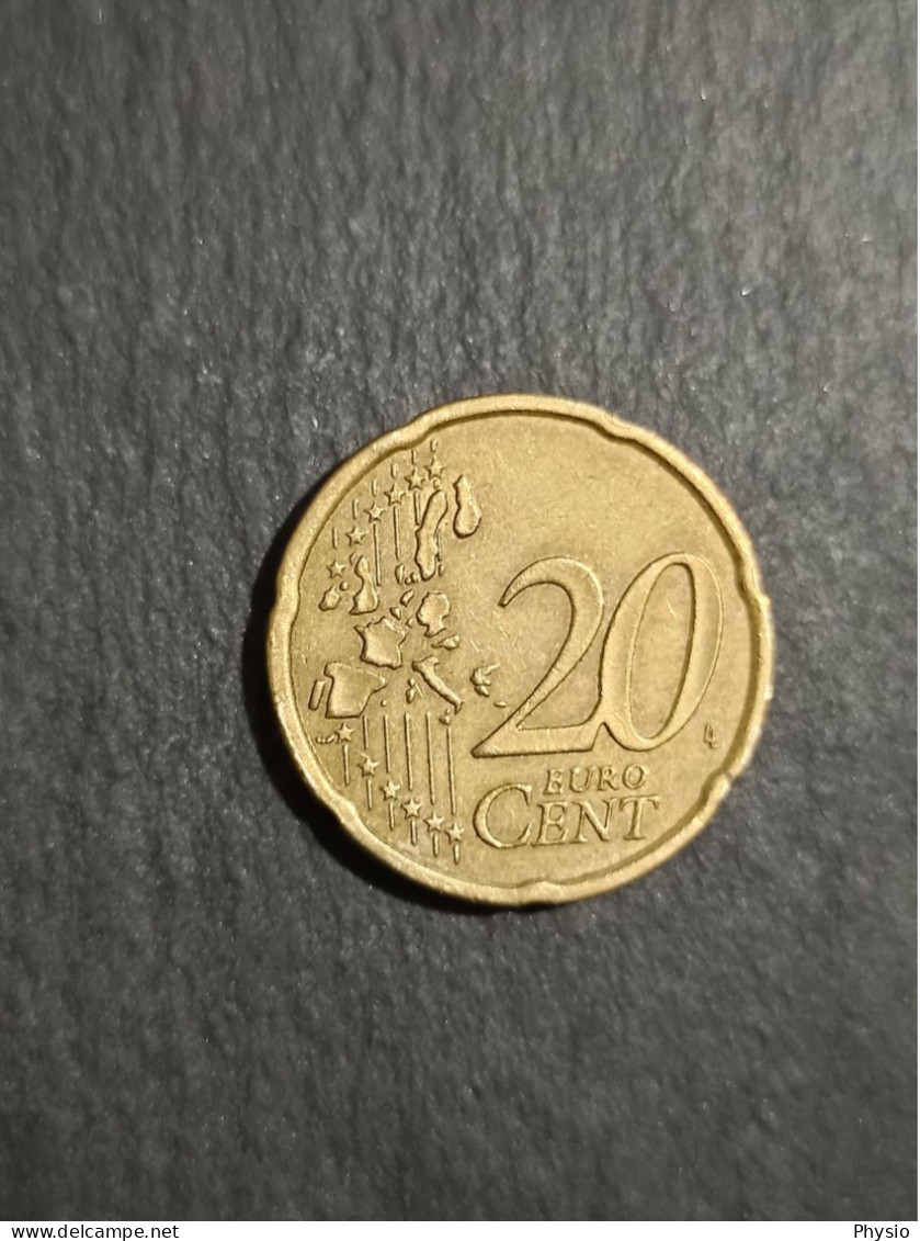 Pièce De 20 Centimes D'euros Grèce 2002 Avec La Lettre E - Grecia