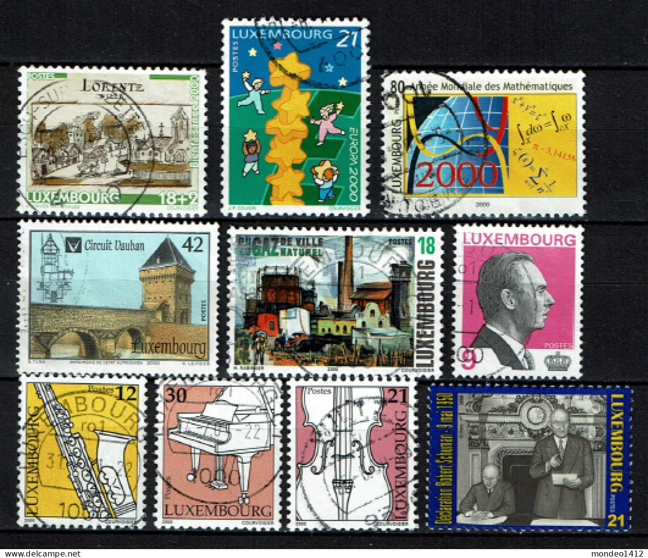 Luxembourg - Luxemburg - Timbres Oblitérés, Different Stamps 9 - Collections
