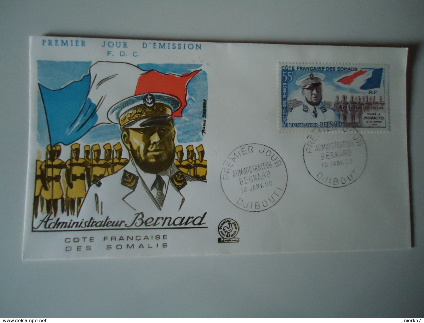 SOMALIA   FRANCE   COVER  1960 KINGS  BERNARD - Other & Unclassified