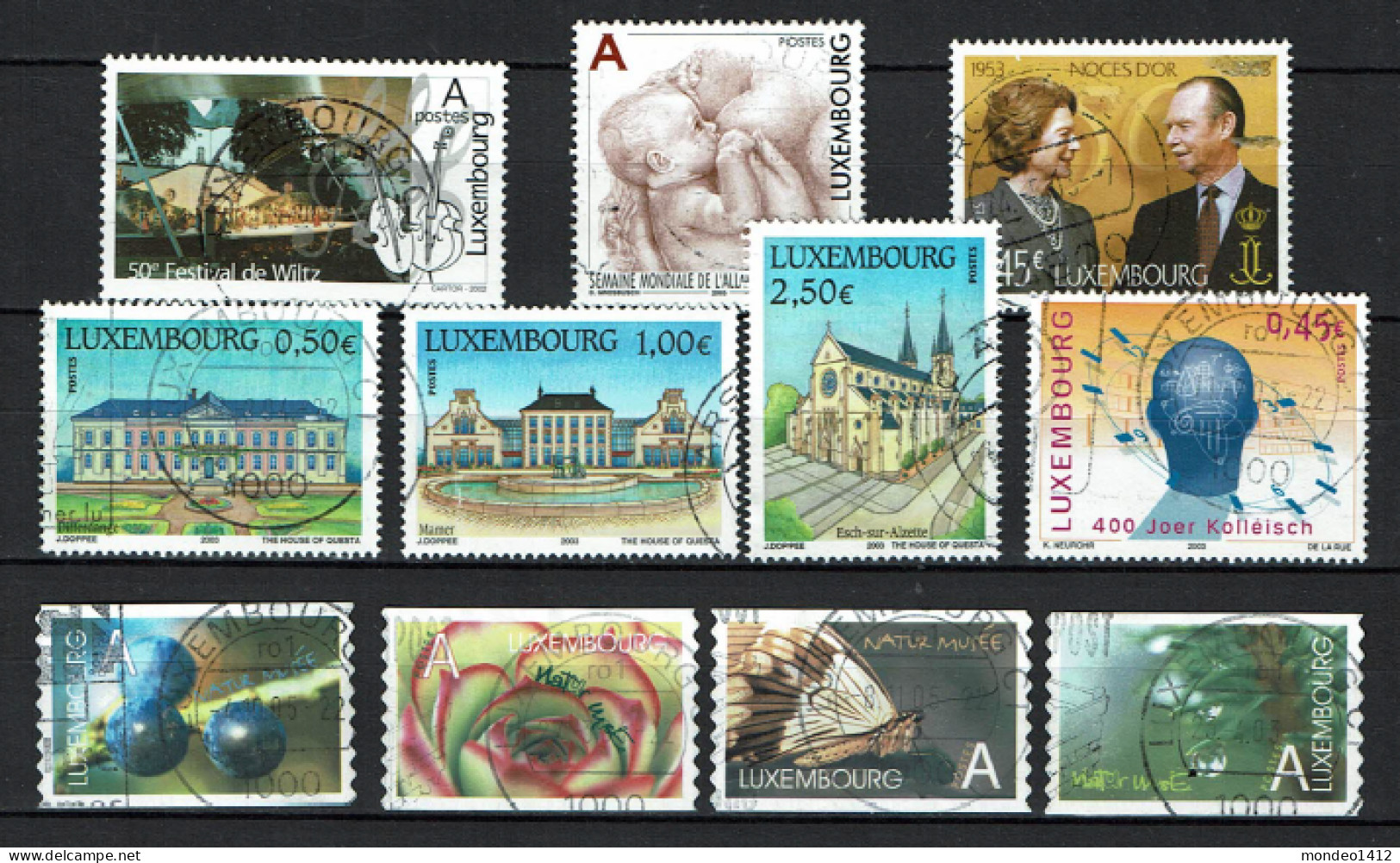 Luxembourg - Luxemburg - Timbres Oblitérés, Different Stamps 7 - Verzamelingen