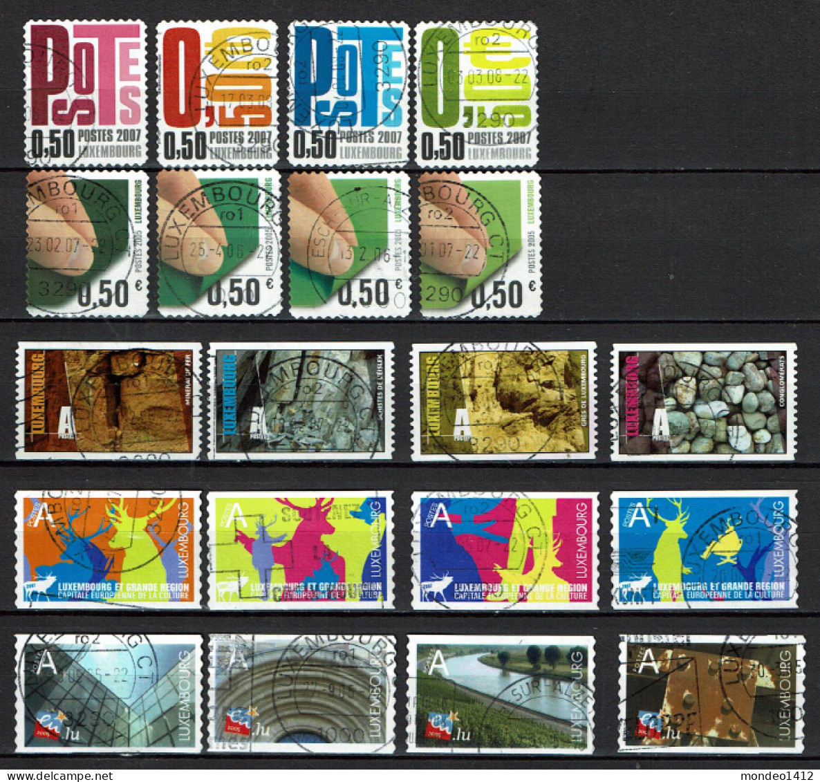 Luxembourg - Luxemburg - Timbres Oblitérés, Different Stamps 2 - Verzamelingen