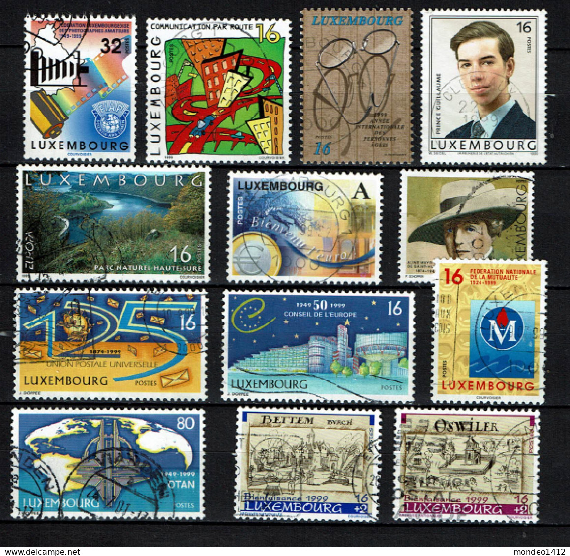 Luxembourg - Luxemburg - Timbres Oblitérés, Different Stamps 10 - Collections