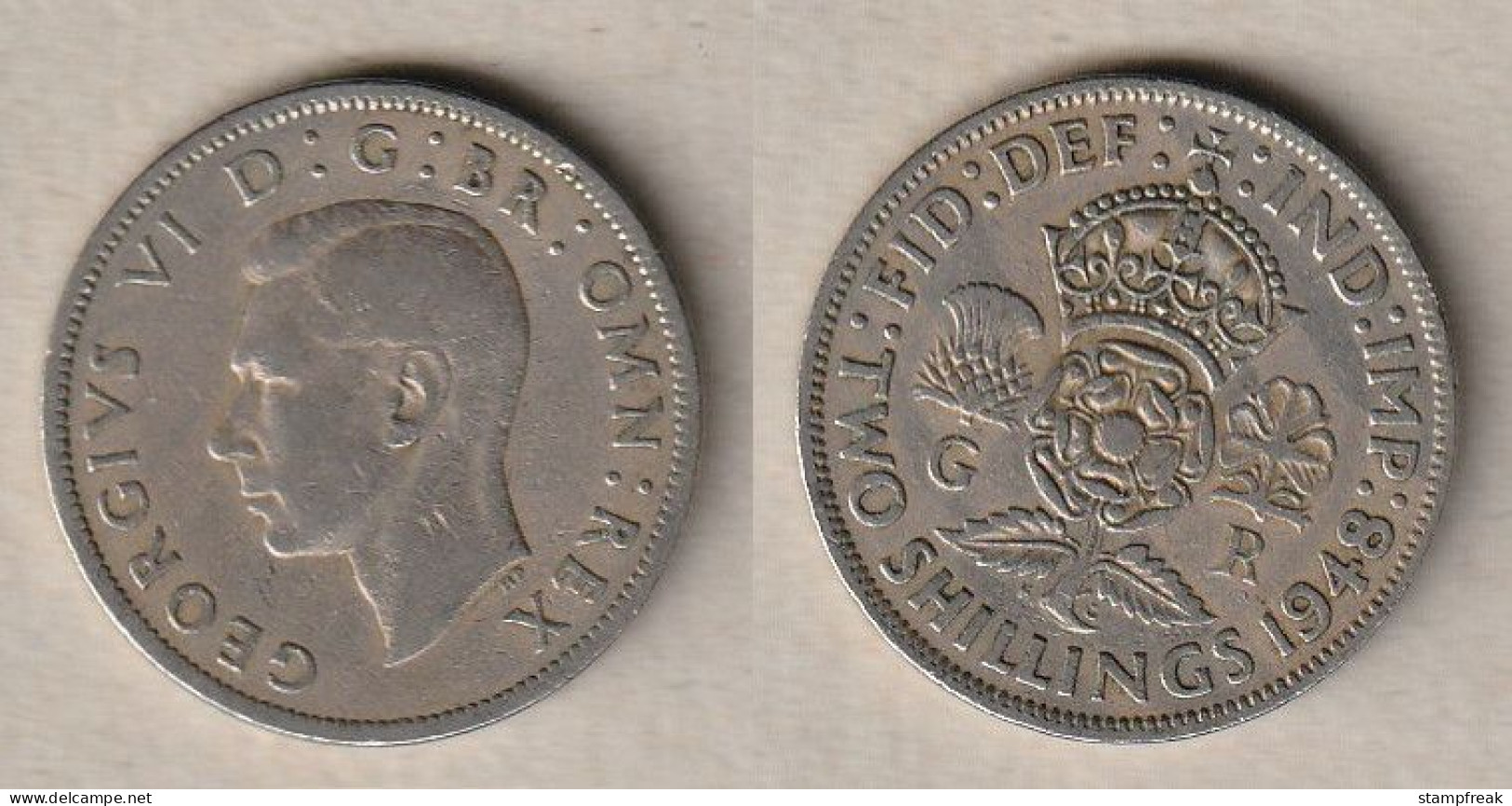 00970) Grossbritannien, Florin 1948, George VI - Sonstige & Ohne Zuordnung