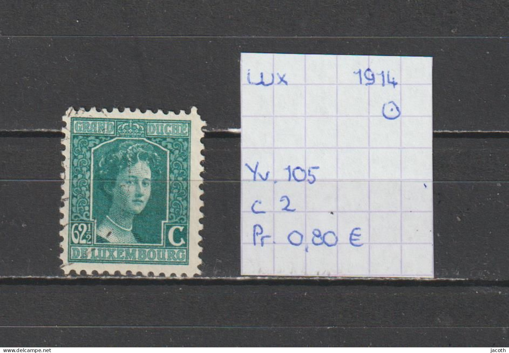 (TJ) Luxembourg 1914 - YT 105 (gest./obl./used) - 1914-24 Maria-Adelaide