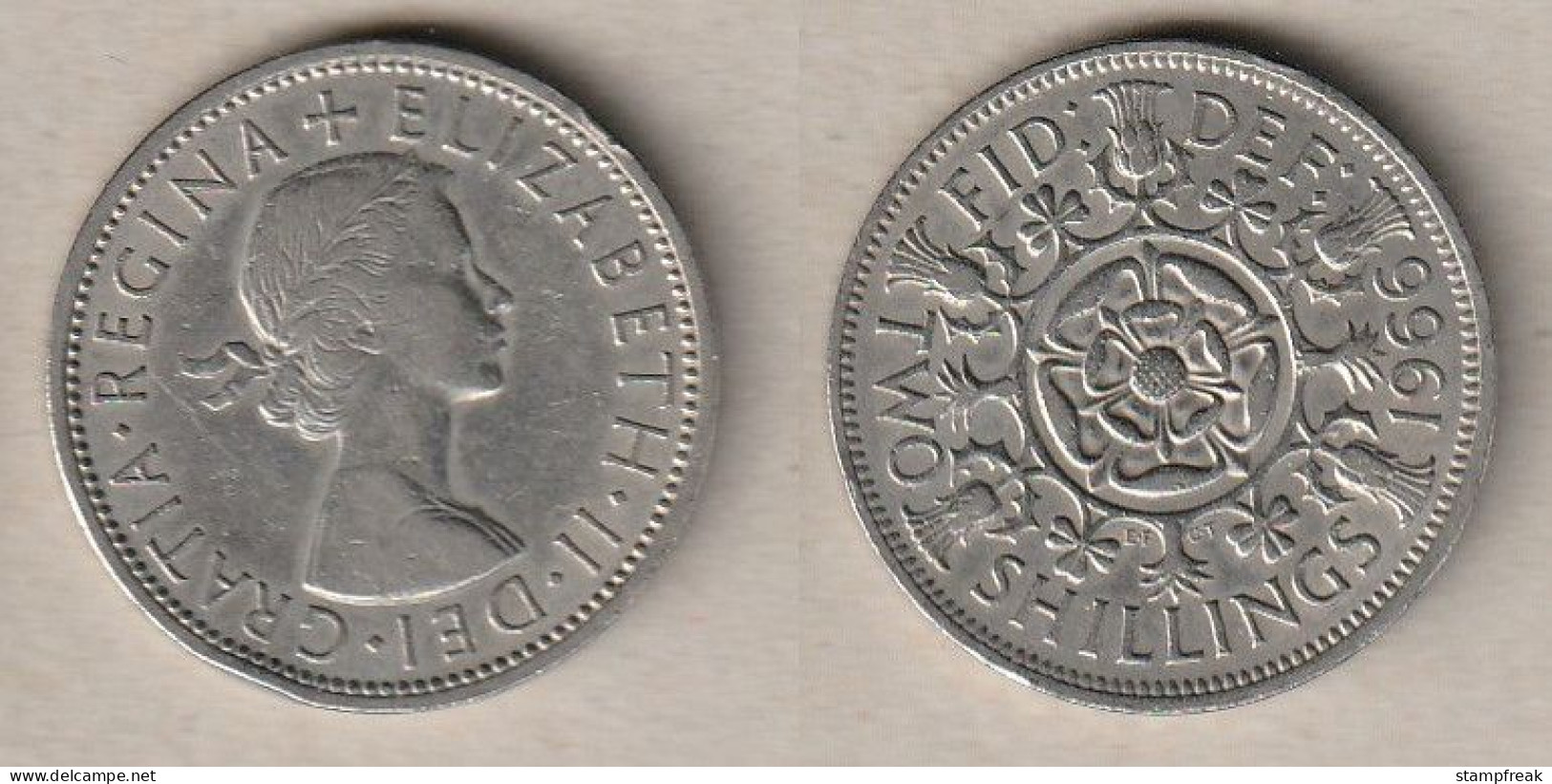 00960) Grossbritannien, Florin 1966, Elisabeth II - Altri & Non Classificati