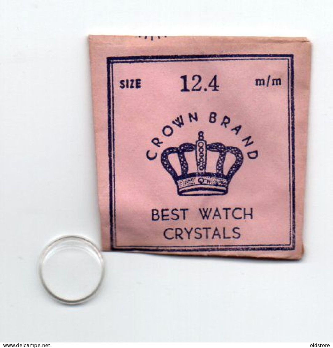 CROWN BRAND - Replacement Watch Crystal - Size 12.4 Mm - Made In Hong Kong - Original Vintage Genuine Parts - Autres & Non Classés