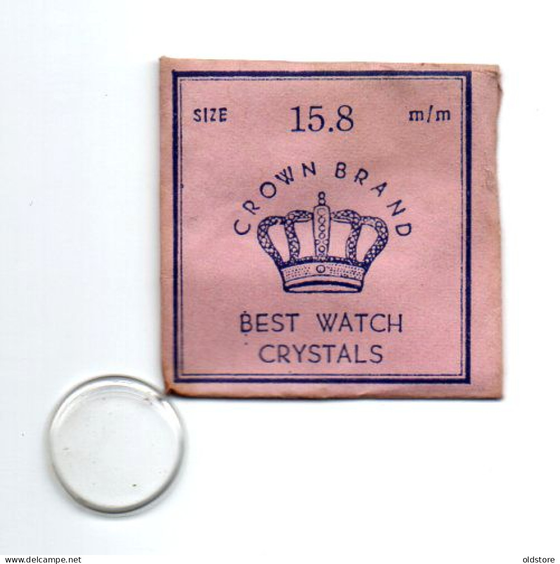 CROWN BRAND - Replacement Watch Crystal - Size 15.8 Mm - Made In Hong Kong - Original Vintage Genuine Parts - Sonstige & Ohne Zuordnung