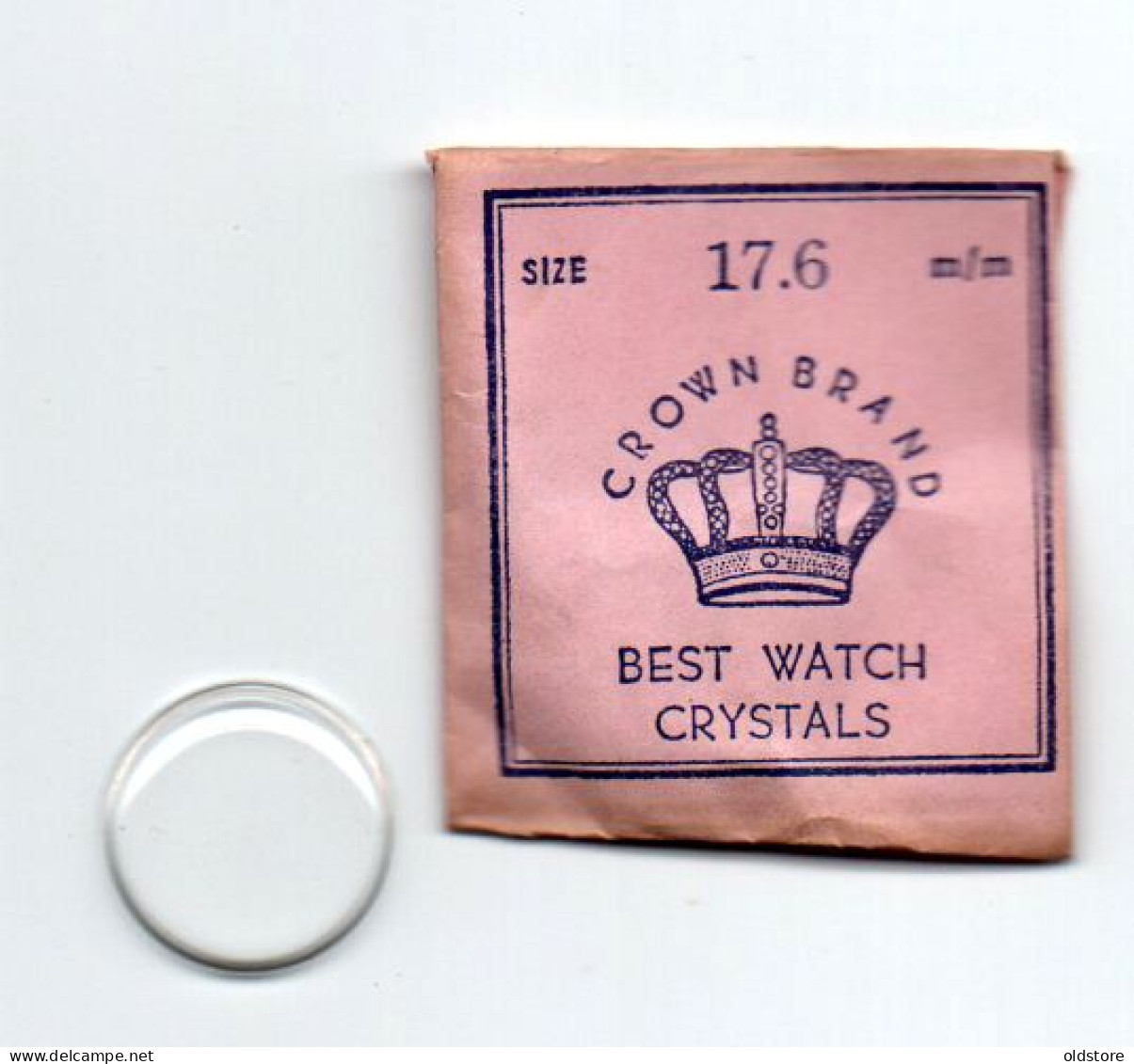 CROWN BRAND - Replacement Watch Crystal - Size 17.6 Mm - Made In Hong Kong - Original Vintage Genuine Parts - Other & Unclassified