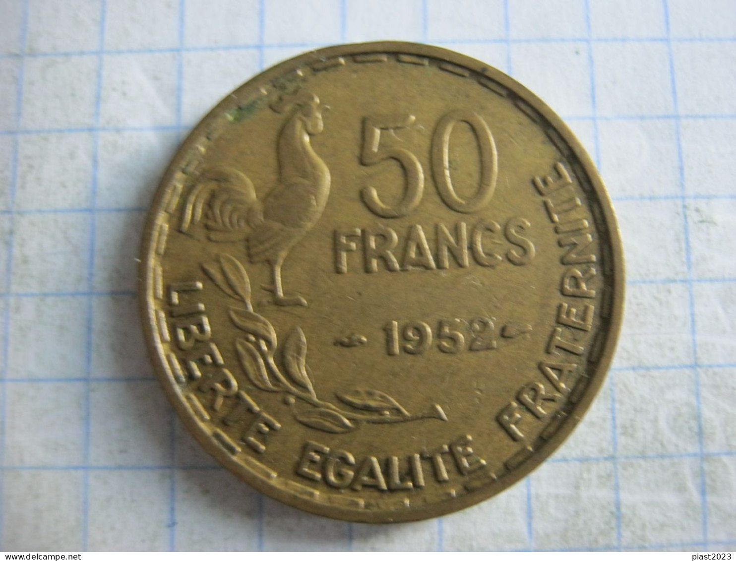 France 50 Francs 1952 ( G Guiraud ) 4 Feathers - 50 Francs