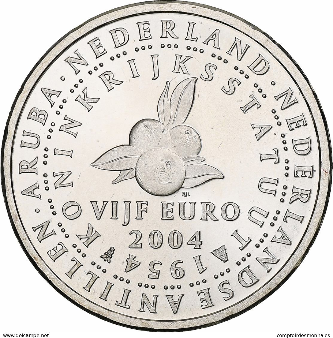 Pays-Bas, 5 Euro, 2004, Utrecht, SPL, Argent, KM:253 - Pays-Bas