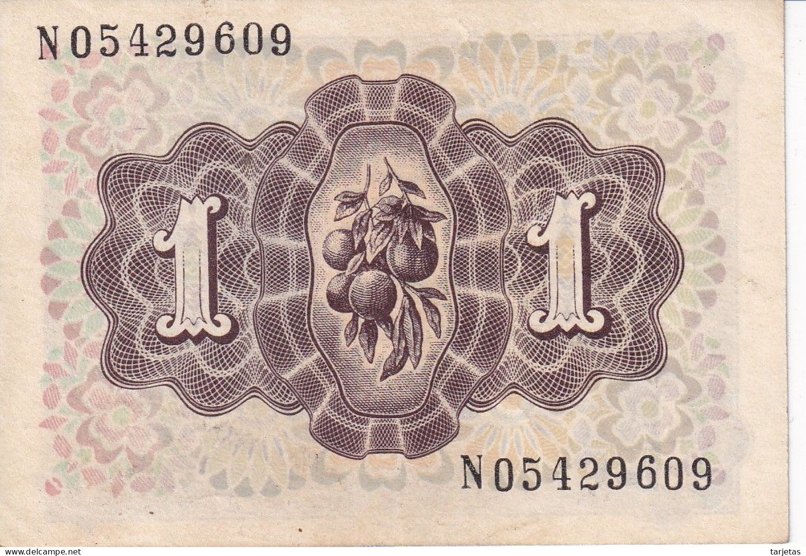 BILLETE DE 1 PESETA DEL AÑO 1948 DE DAMA DE ELCHE SERIE N SIN CIRCULAR (UNC)  (BANKNOTE) - 1-2 Peseten