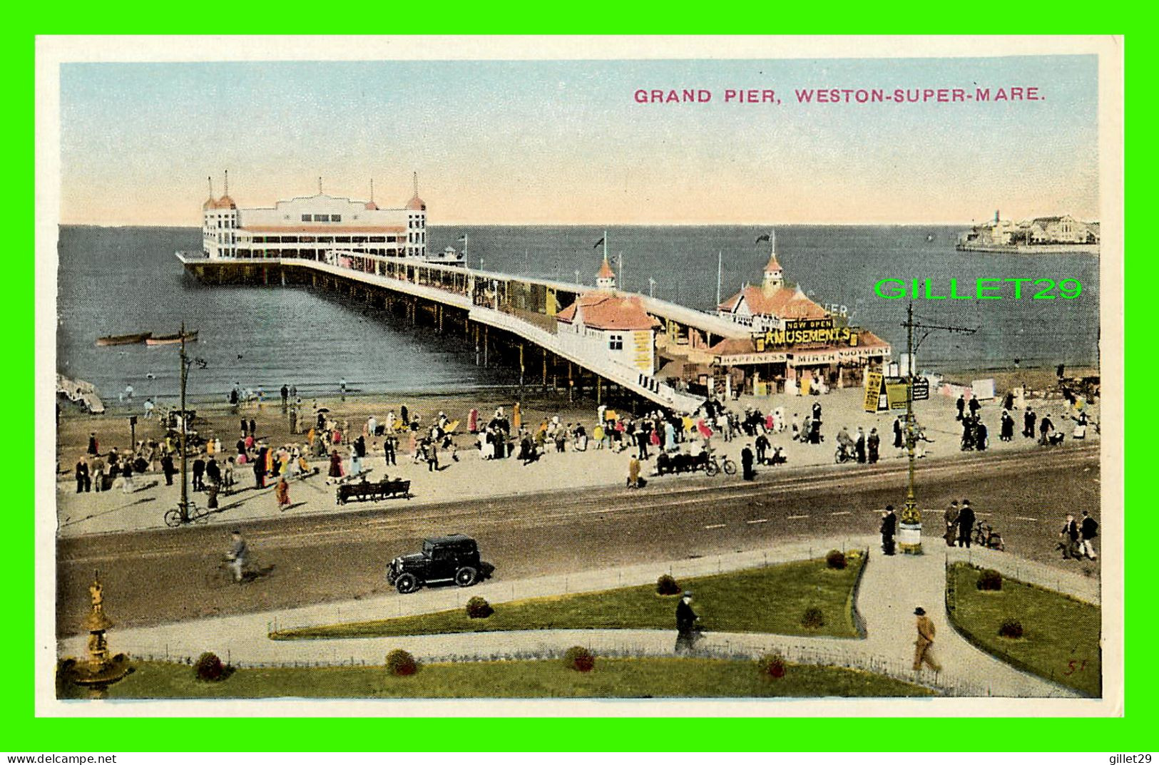 WESTON-SUPER-MARE, SOMERSET, UK - GRAND PIER  - ANIMATED WITH PEOPLES - - Weston-Super-Mare