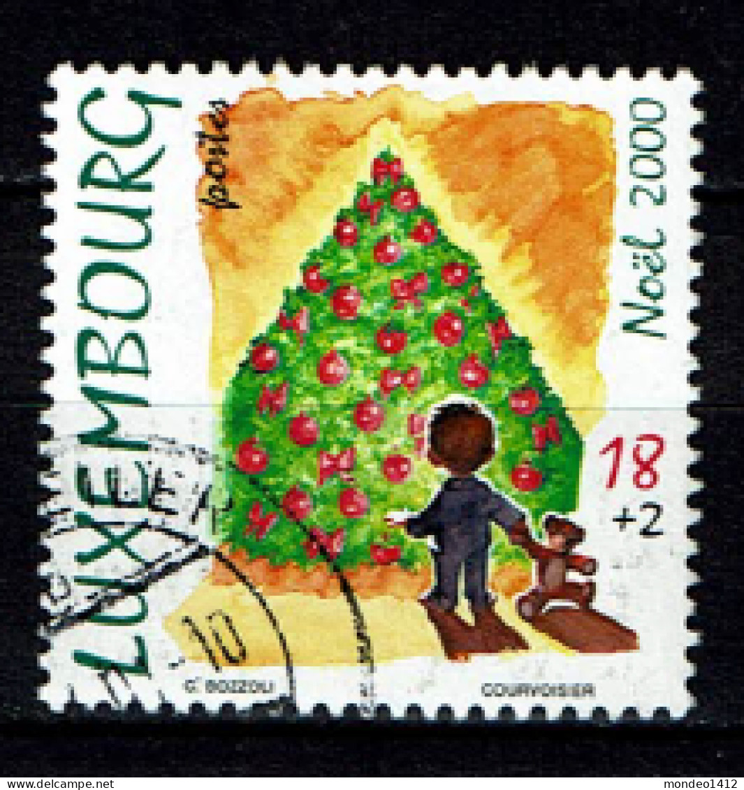 Luxembourg 2000 - YT 1467 - Noël, Sapin Décoré, Merry Christmas - Gebruikt