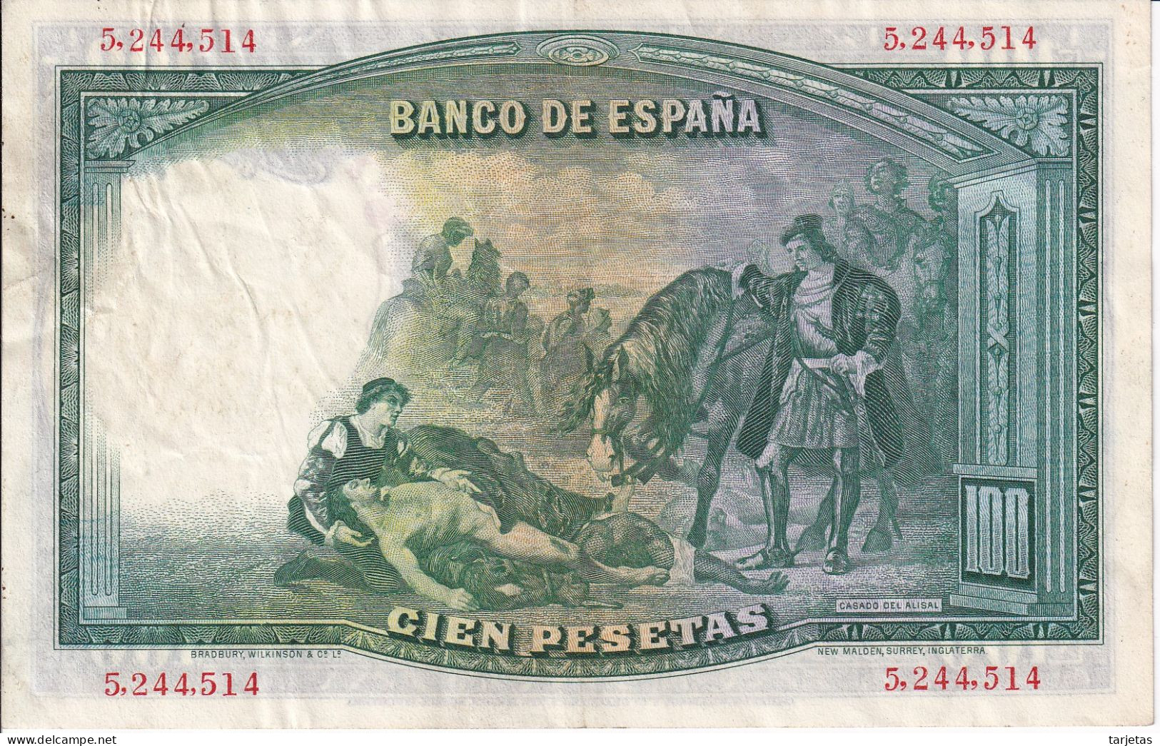 BILLETE DE 100 PESETAS DEL AÑO 1931 DE GONZALEZ FERNANDEZ DE CORDOBA EN CALIDAD EBC (XF) (BANKNOTE) - 100 Peseten