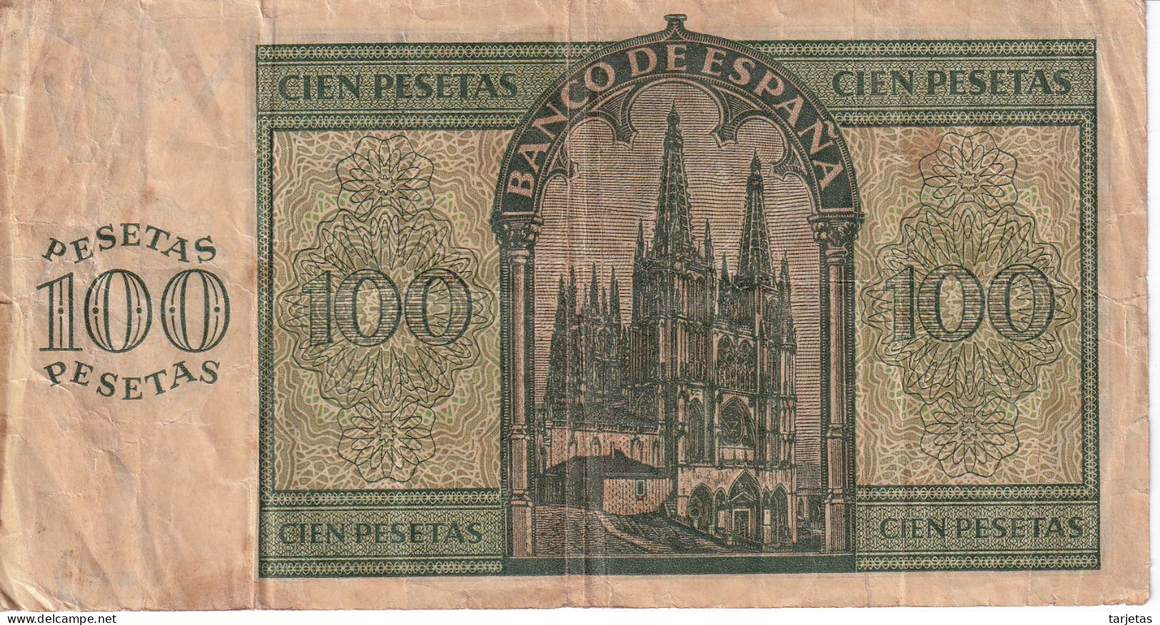 BILLETE DE ESPAÑA DE BURGOS DE 100 PTAS 20/05/1936 SERIE X (BANK NOTE) - 100 Pesetas