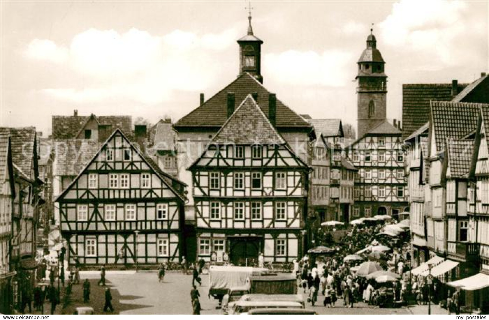 43113133 Eschwege Marktplatz Mit Altem Rathaus Fachwerkhaeuser Altstadt Eschwege - Eschwege