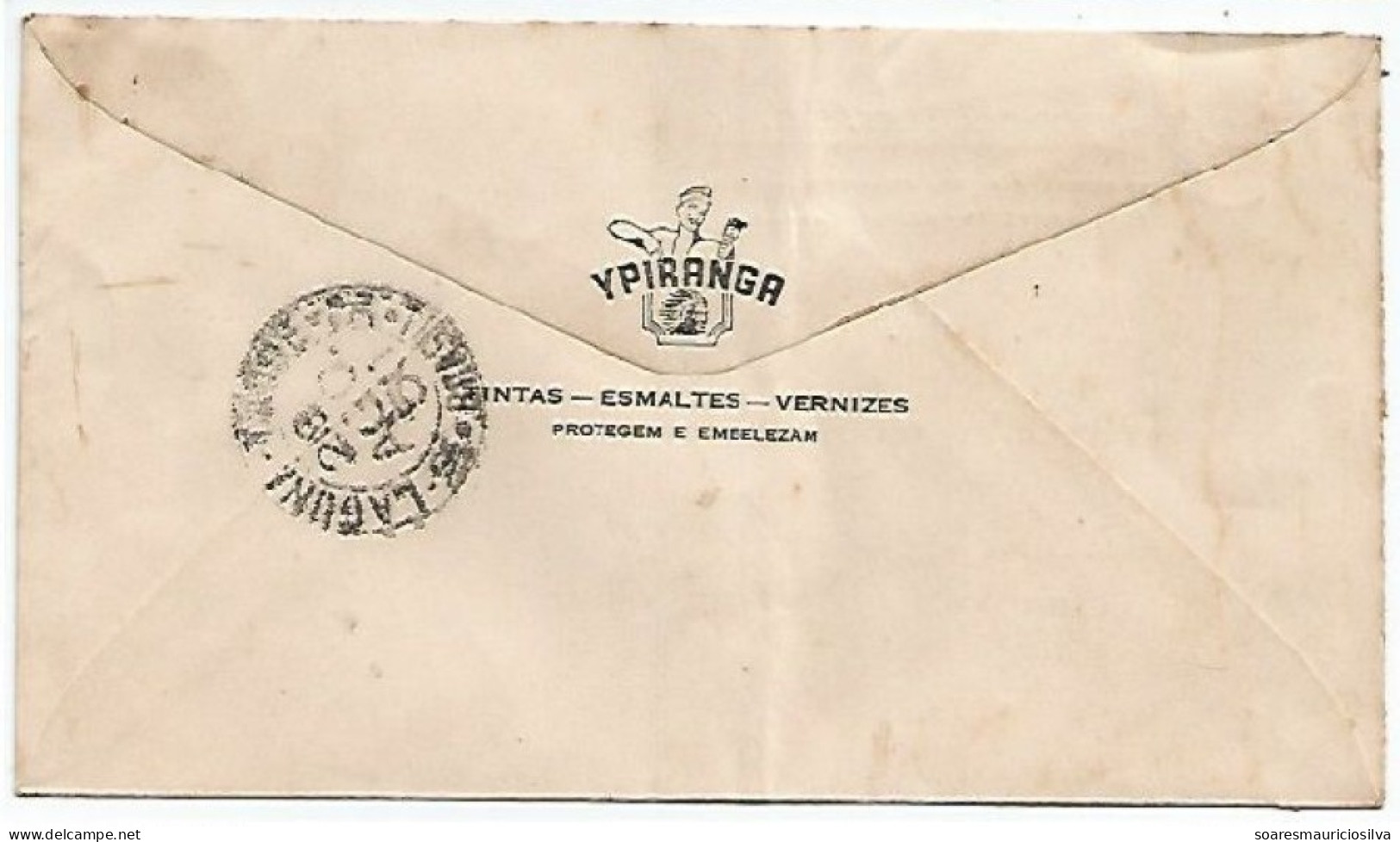 Brazil 1950 Condoroil Paints Cover Sent From Florianópolis To Laguna Stamp Homage To The Brazilian Air Force In Italy - Covers & Documents