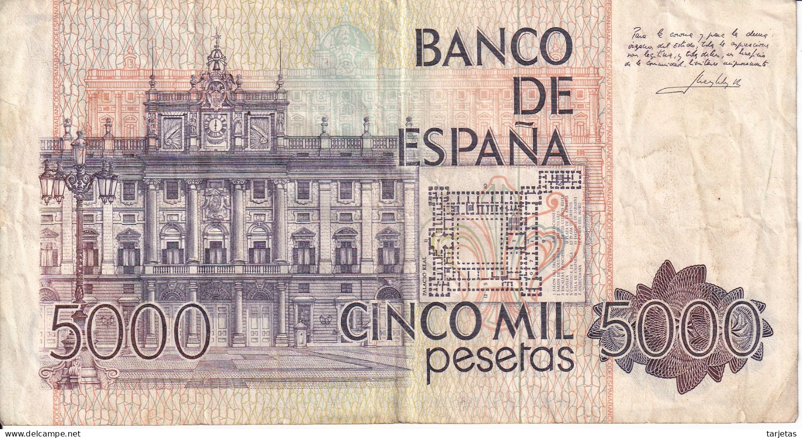 BILLETE DE 5000 PTAS DEL AÑO 1979 SERIE 6N - JUAN CARLOS I (BANKNOTE) - [ 4] 1975-… : Juan Carlos I