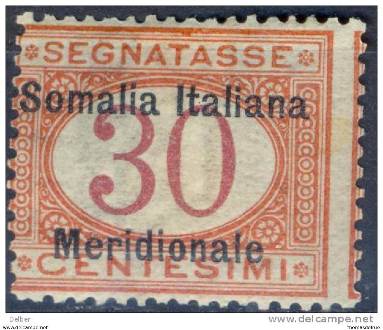 Zp487: SOMALIE ITALIENNE :  Y.&T. N° T4:  X: Mint - Hinged - Somalie (AFIS)