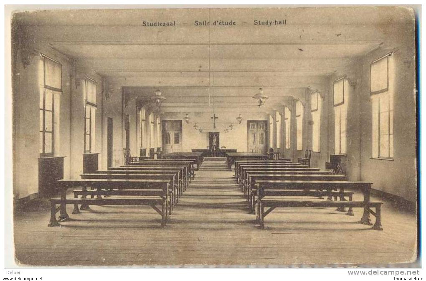 _F064: RUYSSELEDE Klooster O.L.V. Der Weëen Pensionnat Des Soeurs...Studiezaal - Salle D'étude - Study-hall - Ruiselede