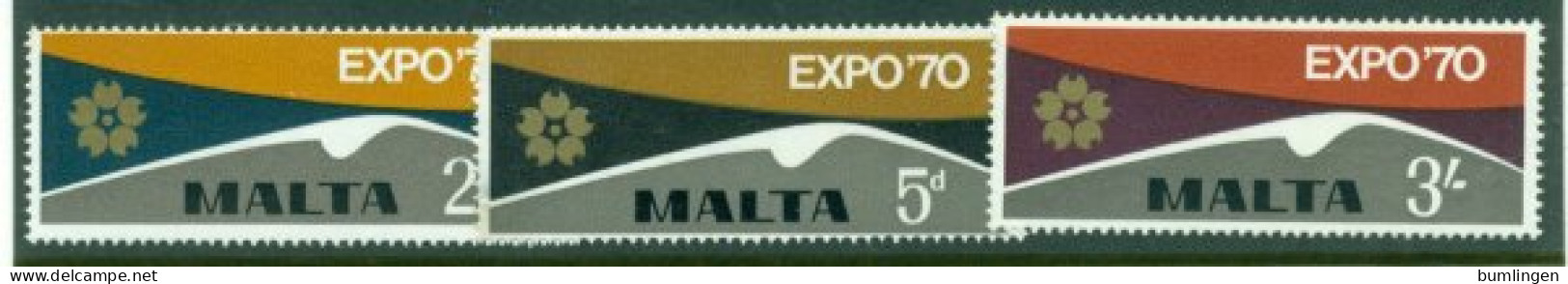 MALTA 1970 Mi 409-11** World Expo '70, Osaka [L3922] - 1970 – Osaka (Japan)