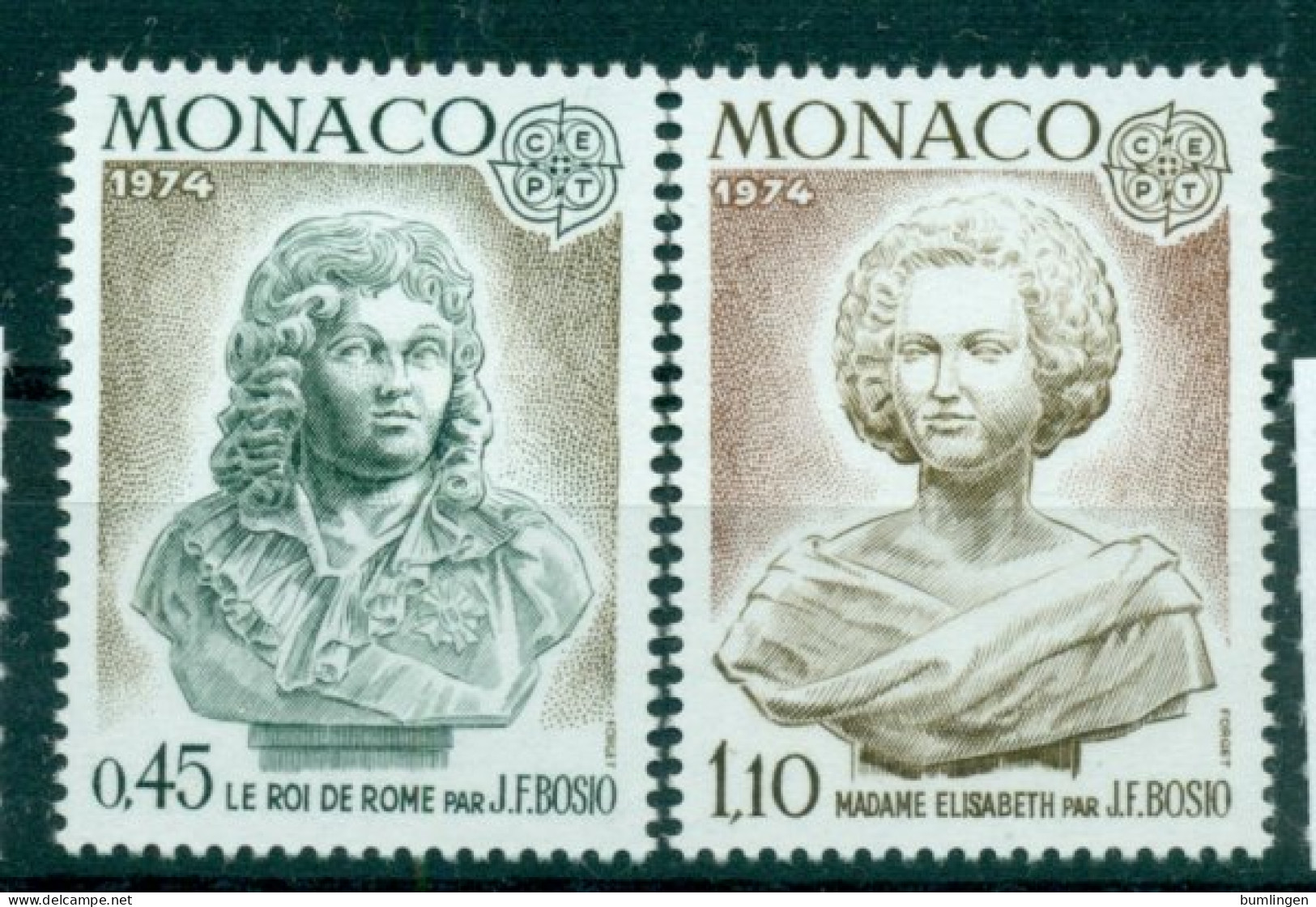 MONACO 1974 Mi 1114-15** Europa CEPT - Sculptures [L3945] - 1974