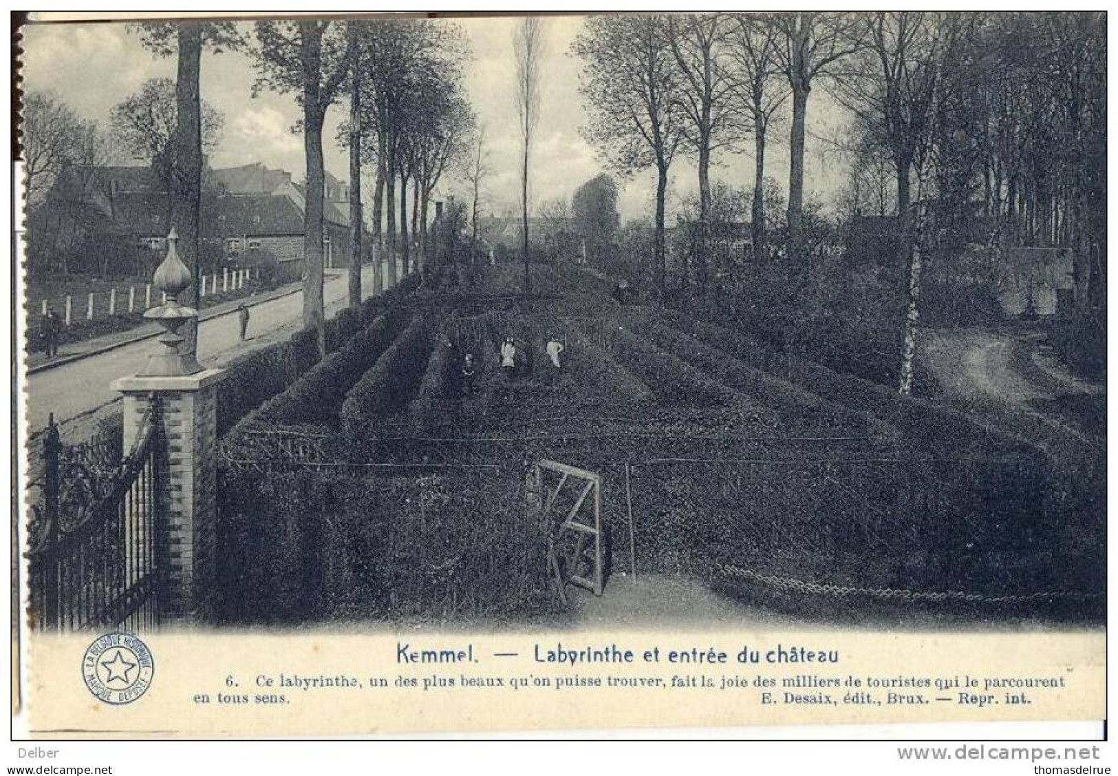 _ik540-3 :6- KEMMEL - Labyrinthe Et Entrée Du Château. - E.Desaix, Edit.Brux;.. - Heuvelland