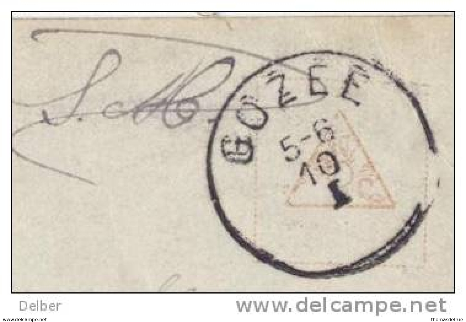 _Ny702: Fantasiekaartje: Verstuurd: S.M. : GOZEE 5-6 10 I ___ > Armée Belge En Campagne: Noodstempel - Fortune Cancels (1919)